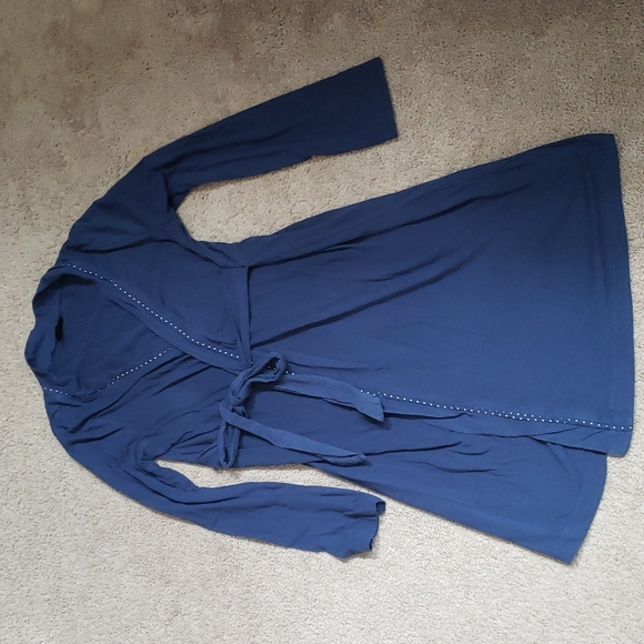 Oh Baby! By Motherhood size medium Navy blue maternity robe - Picture 1 of 2